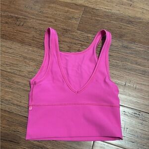 Lululemon Athletica Pink Ribbed Reversible Tank Top